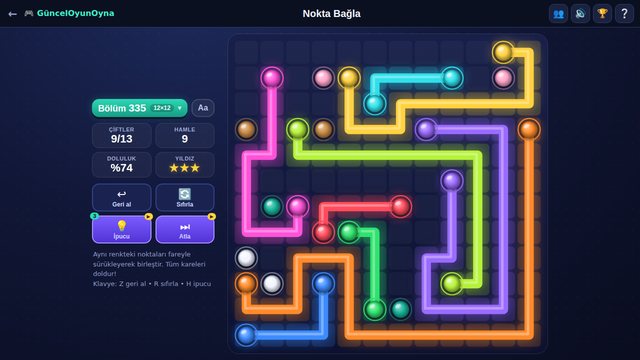 Nokta Bağla 12×12 dev ızgara