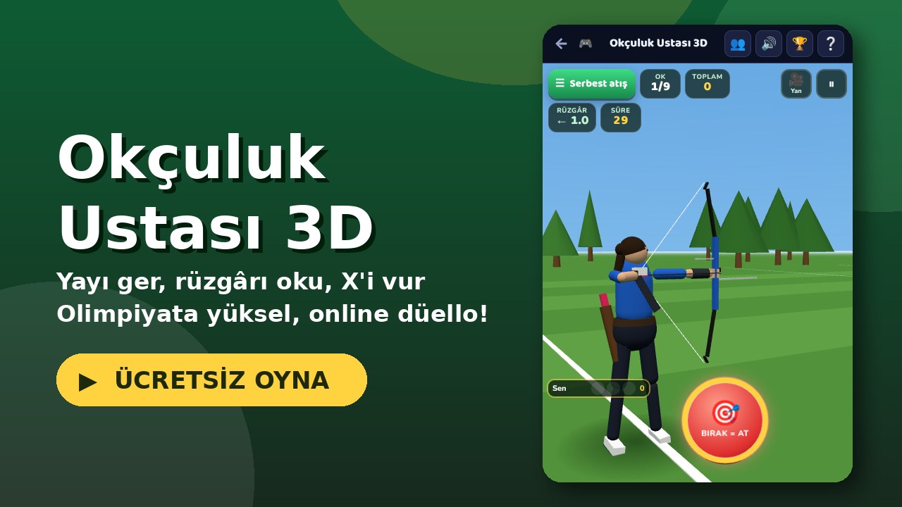 Okçuluk Ustası 3D oyun ekranı