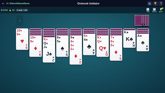 Örümcek solitaire 4 renk