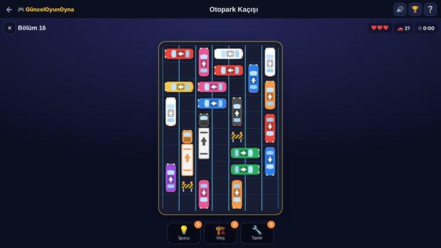 Otopark Kaçışı kamyon ve bariyerli gece otoparkı