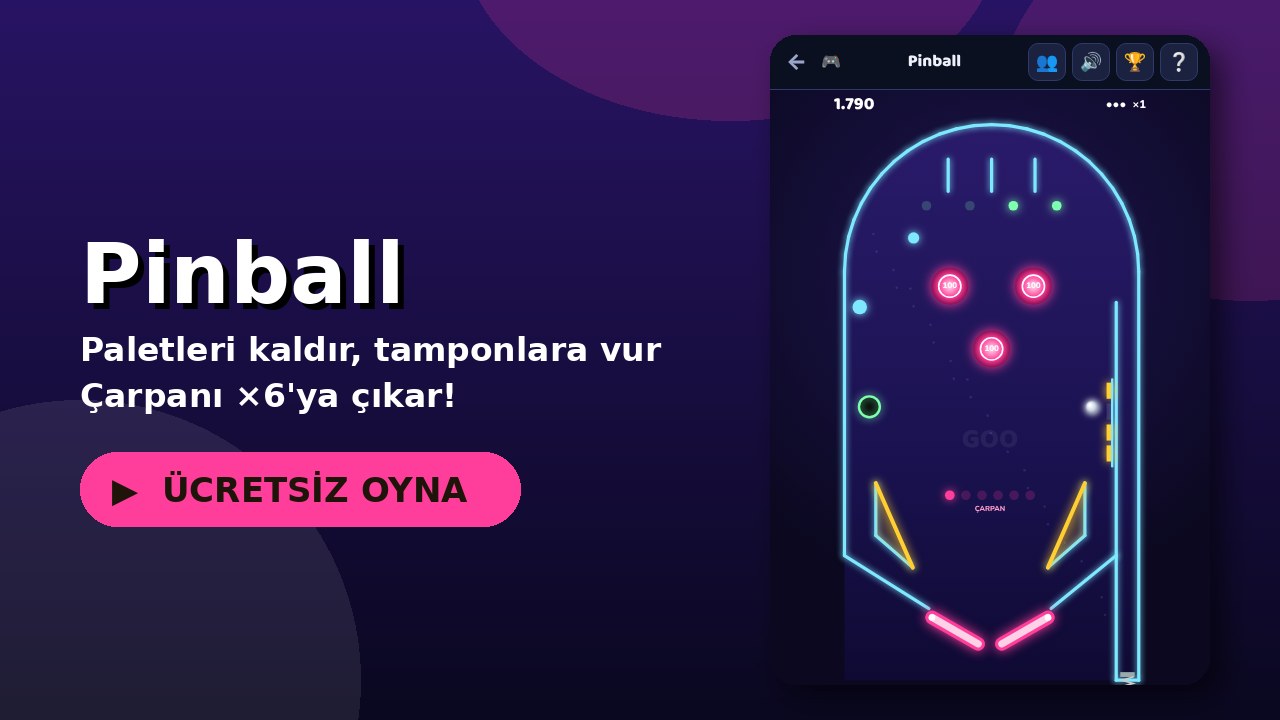 Pinball oyun ekranı