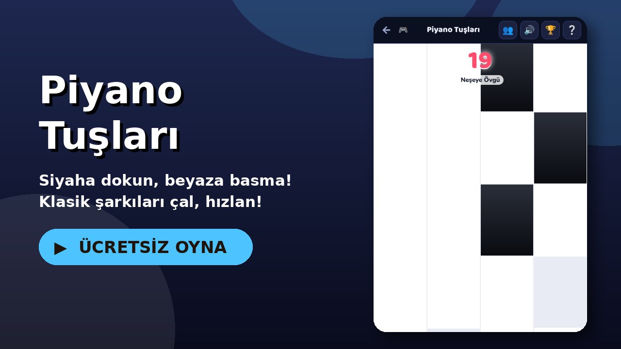 Piyano Tuşları oyun ekranı