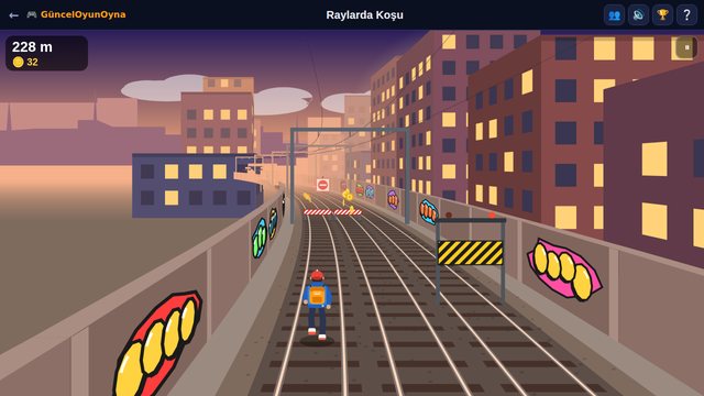 Raylarda Koşu gün batımında raylar arasında koşu