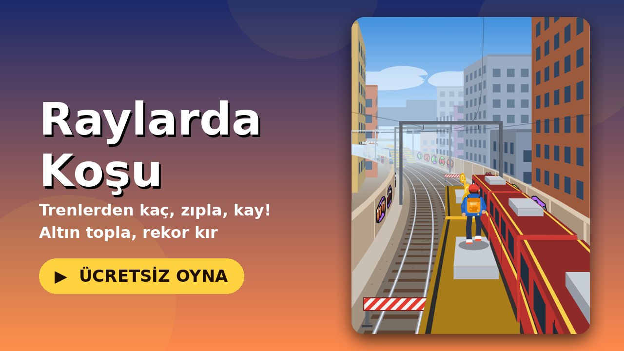 Raylarda Koşu oyun ekranı