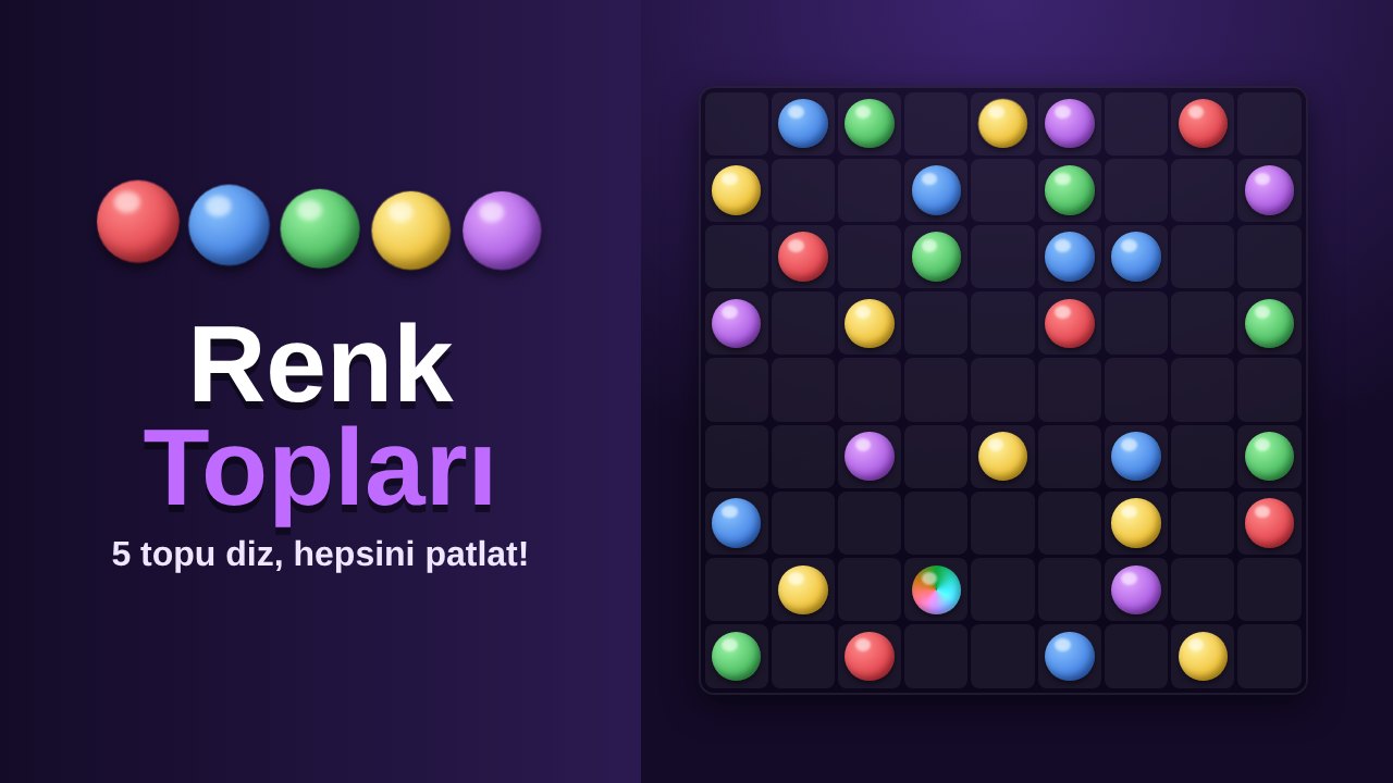 Renk Topları oyun ekranı