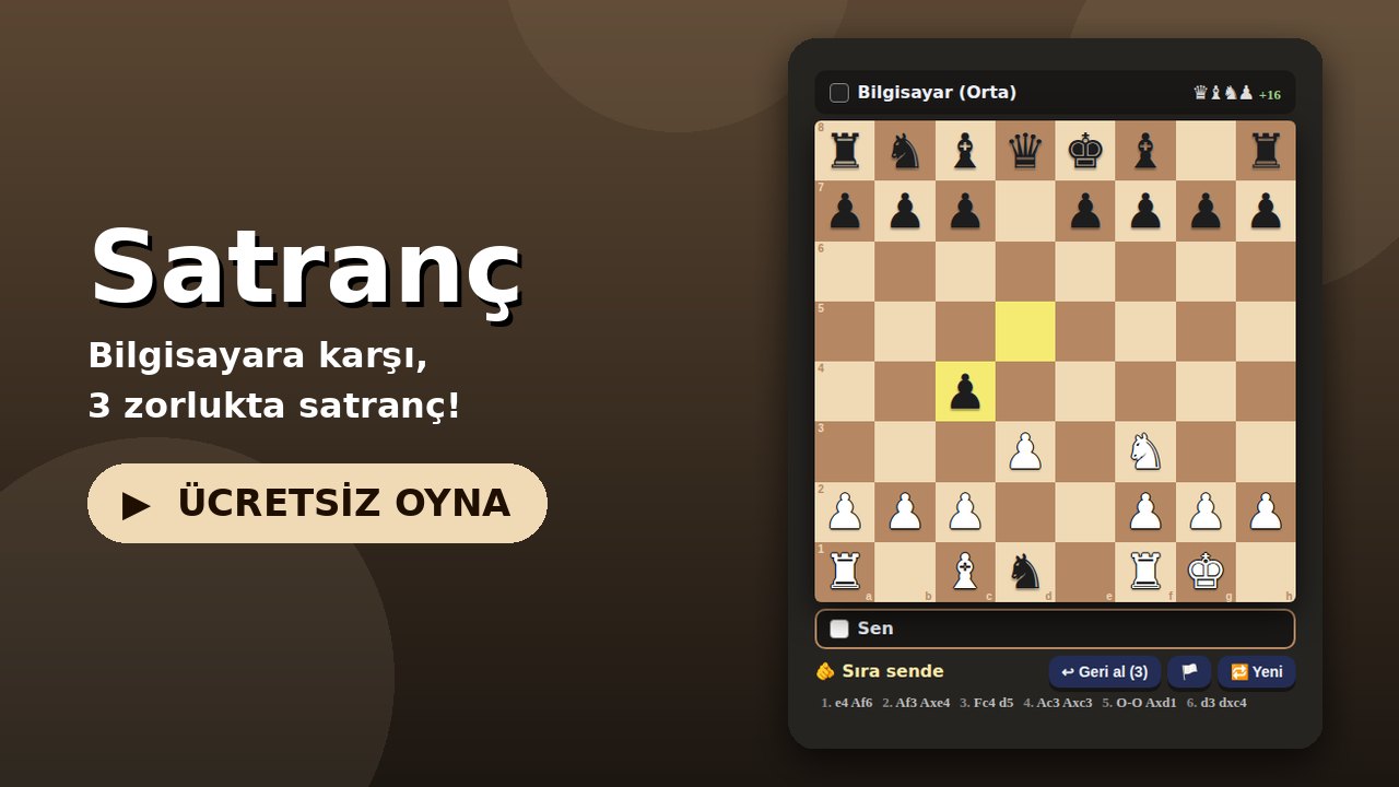 Satranç oyun ekranı