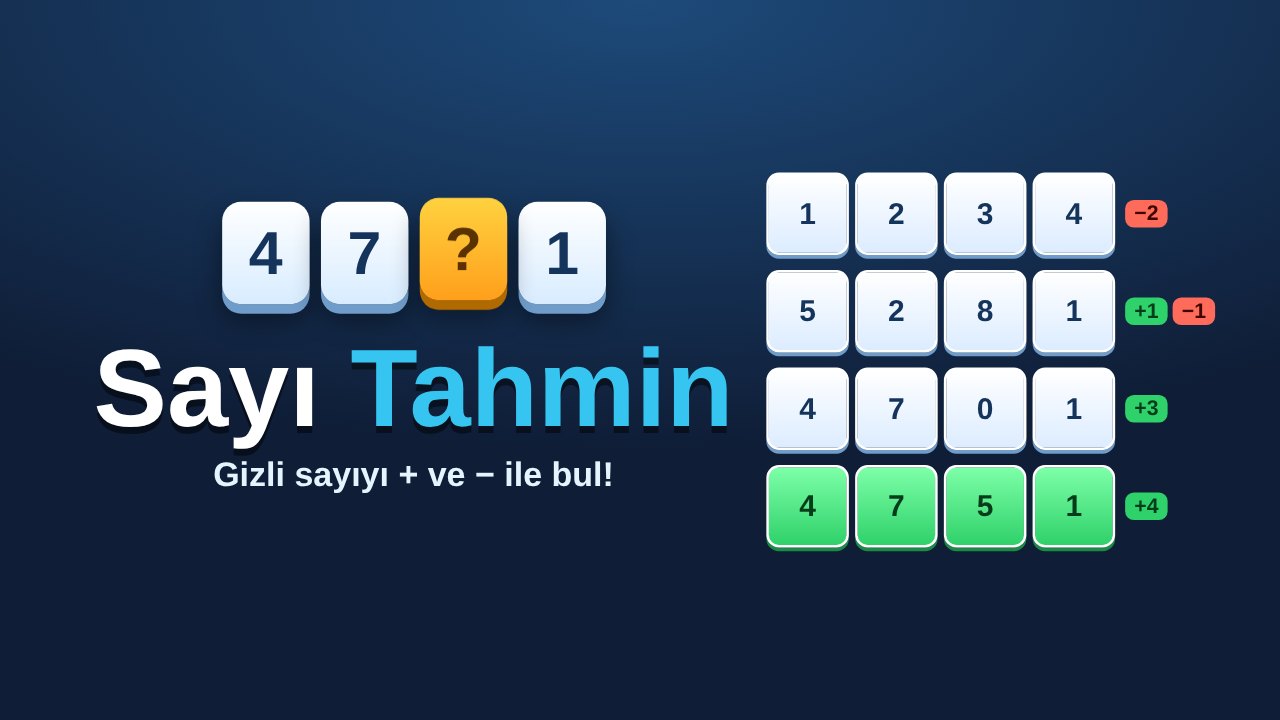 Sayı Tahmin oyun ekranı