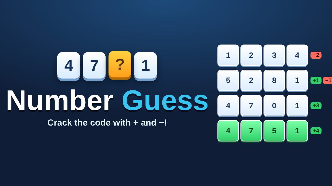 Number Guess game screen