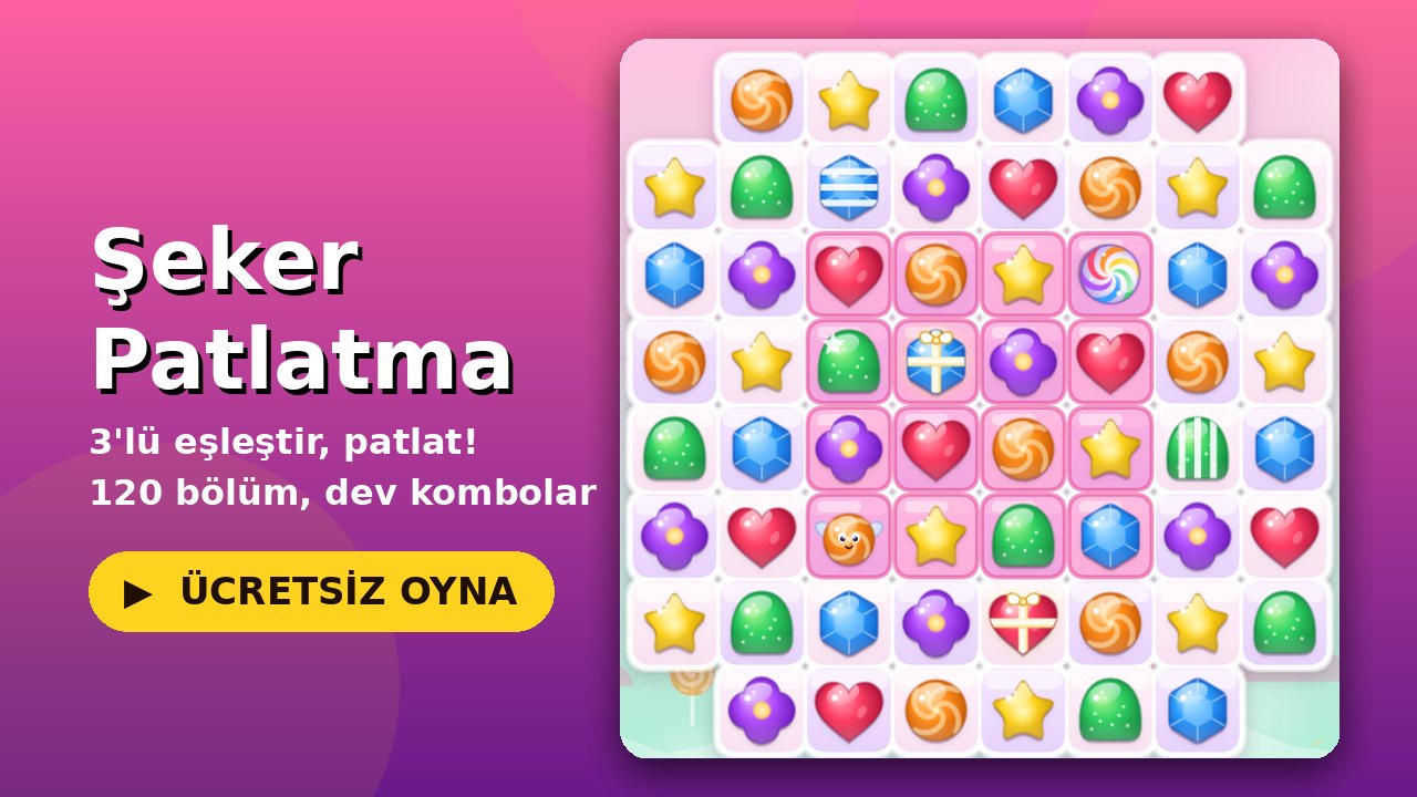 Şeker Patlatma oyun ekranı