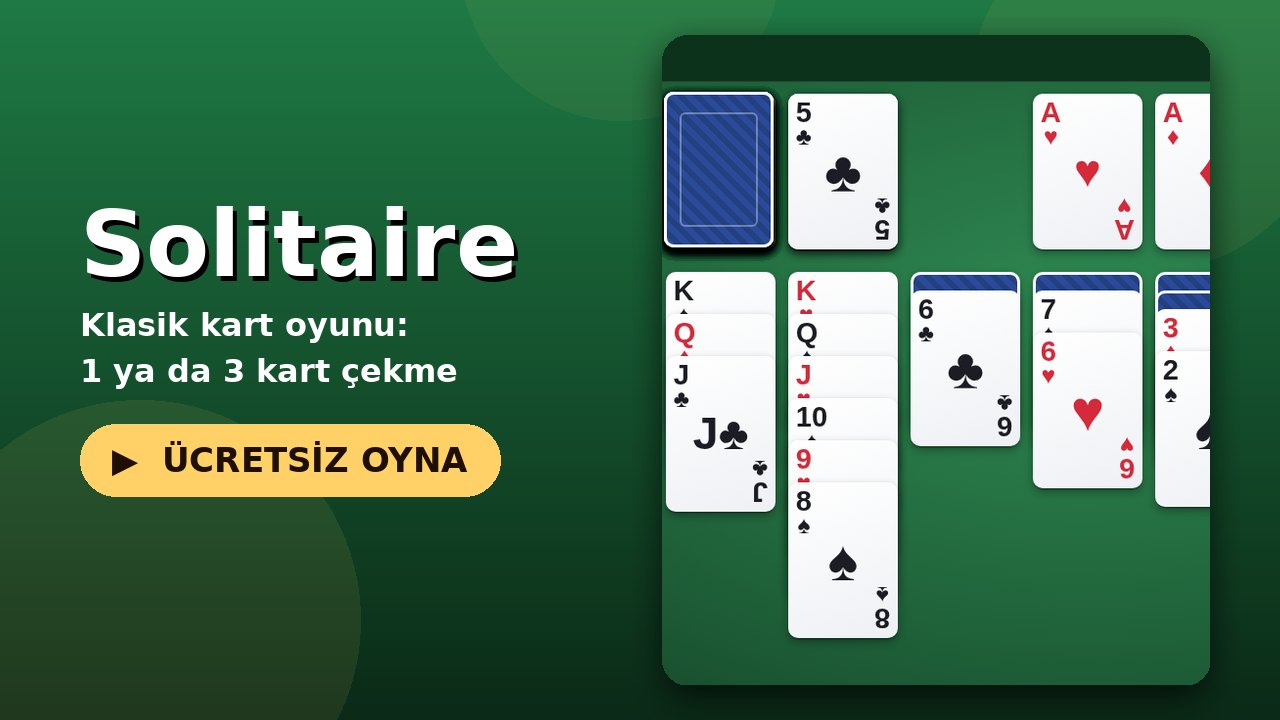 Solitaire oyun ekranı