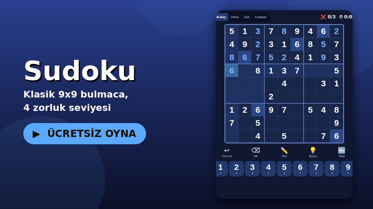 Sudoku oyun ekranı