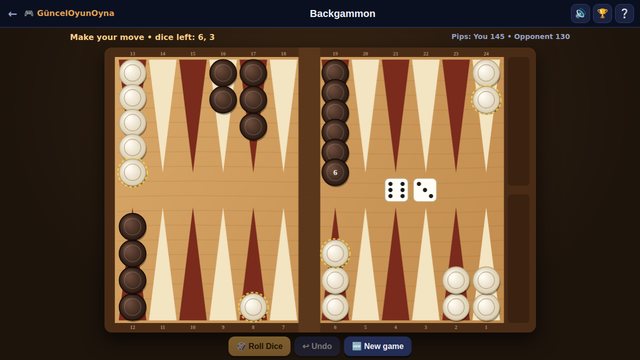 Backgammon middle game