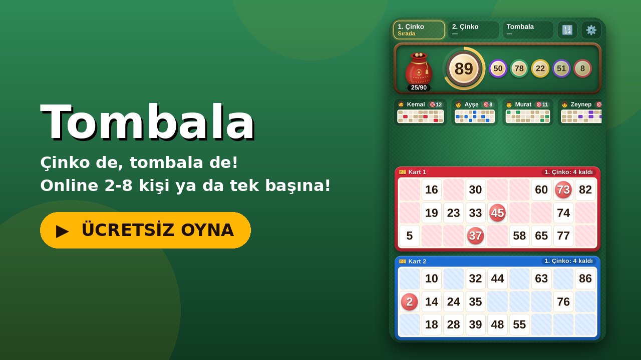 Tombala oyun ekranı