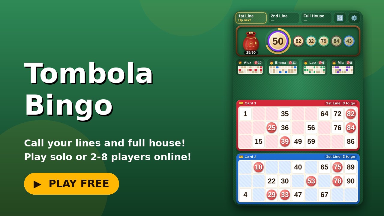 Tombola Bingo game screen