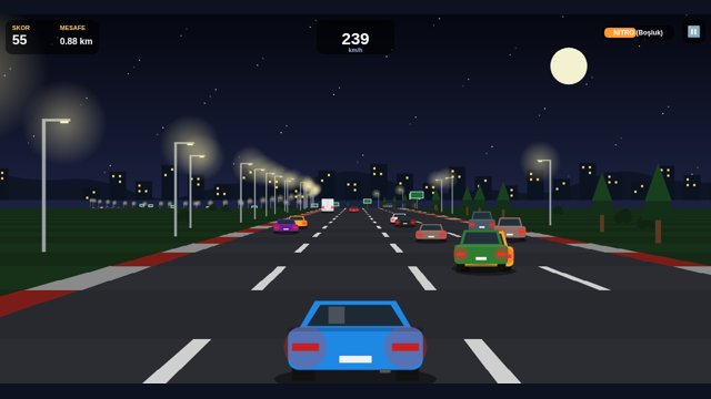 Trafik Yarışı gece otoyol