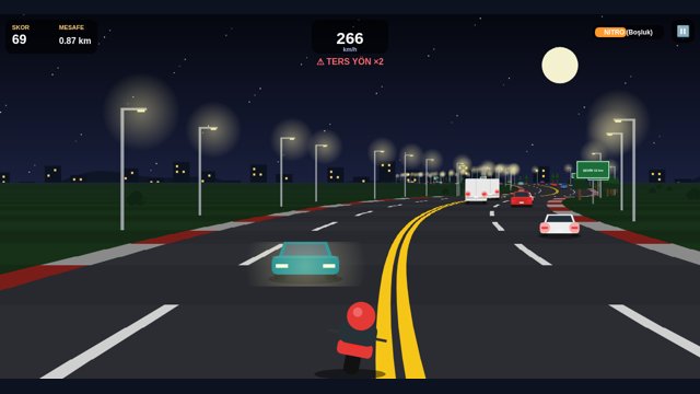 Trafik Yarışı motor ile ters yön