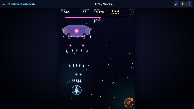 Uzay Savaşı boss savaşı