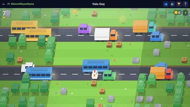 Yolu Geç tavuk otobüs ve arabalar arasında yolu geçiyor