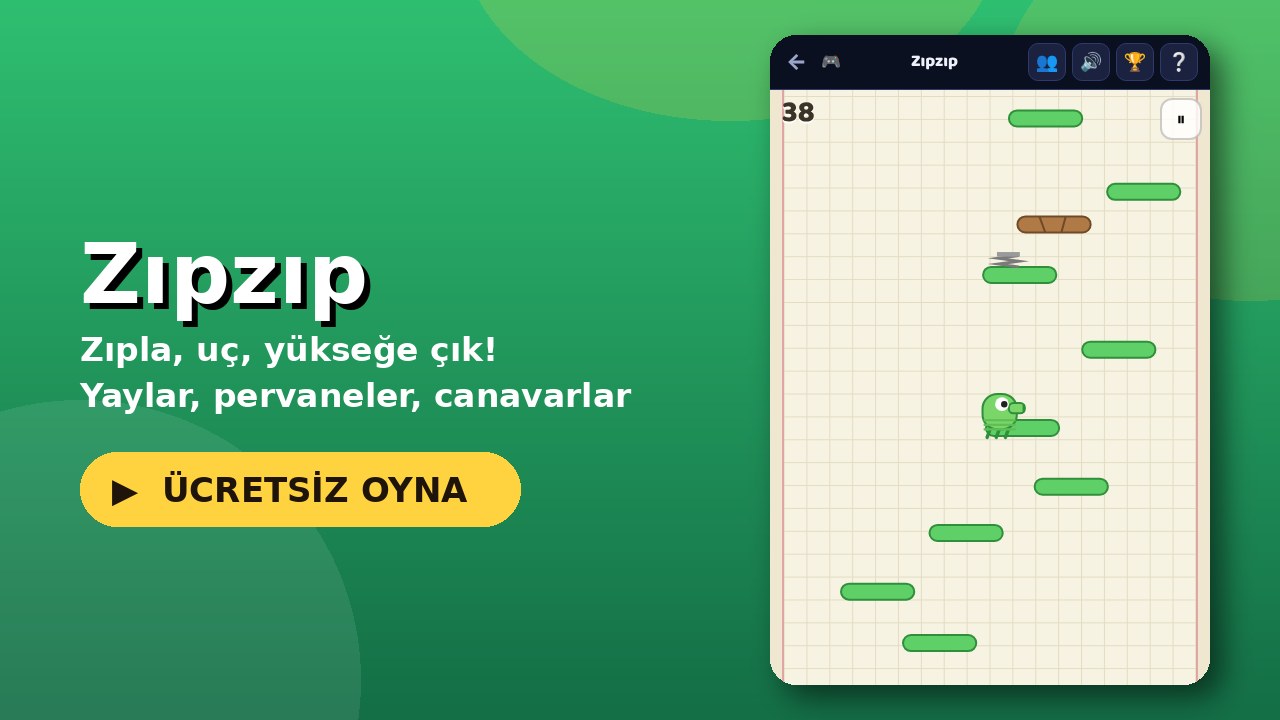 Zıpzıp oyun ekranı